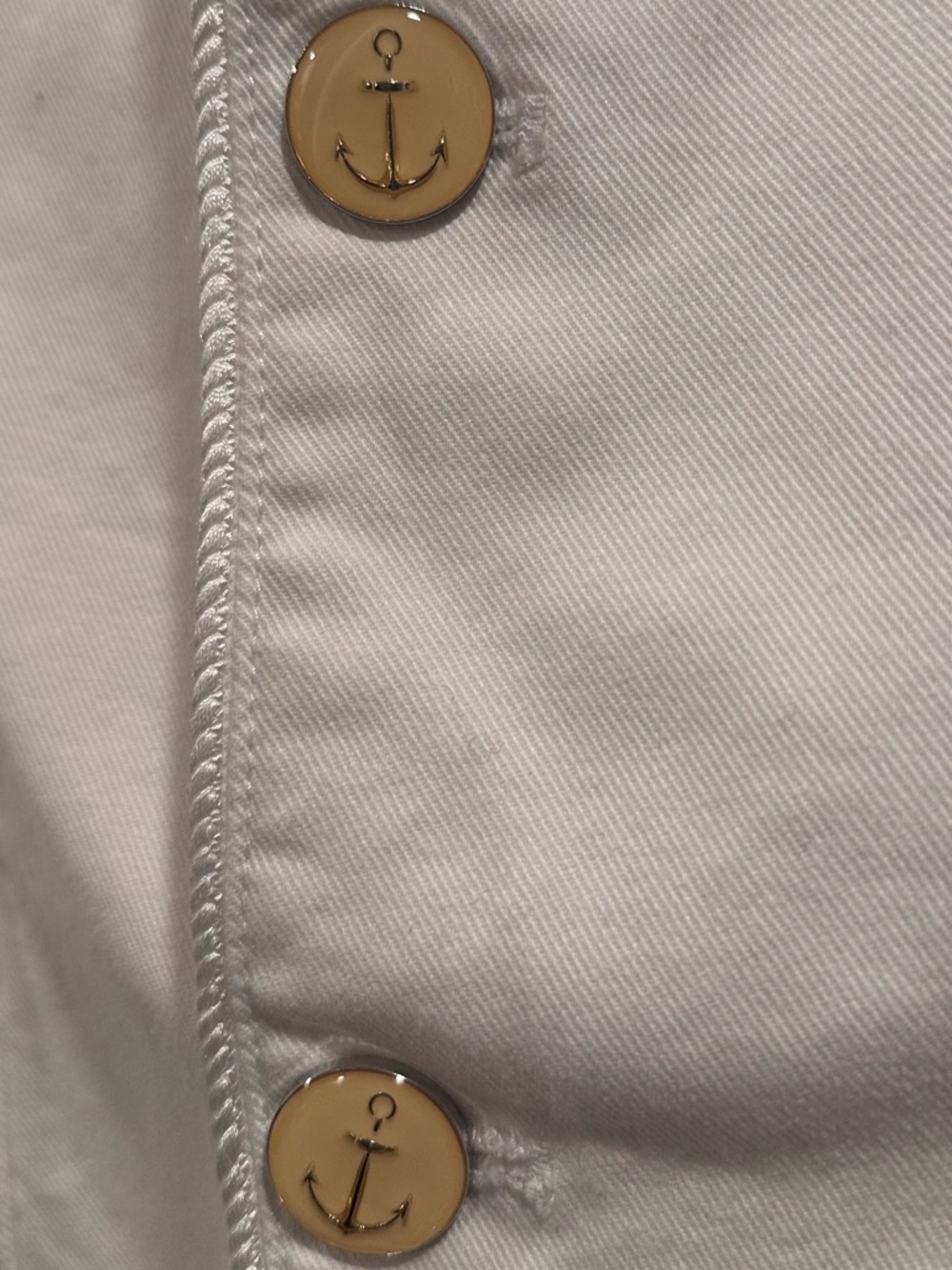Polo Ralph Lauren White Nautical Cotton Blazer Gold Anchor Buttons Size 14 NWT - Picture 8 of 16